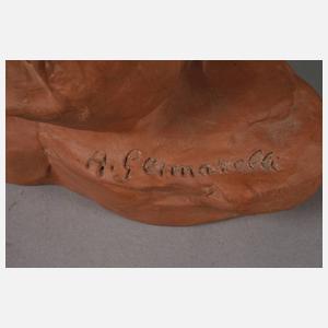 Amadeo Gennarelli Terrakottafigur "Schmerz"