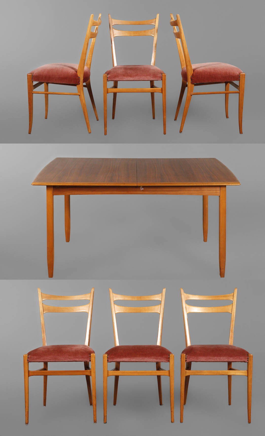 Esstisch und sechs Stühle