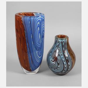 Murano zwei massive Vasen