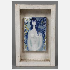 Meissen kleine Bildplatte Damenakt