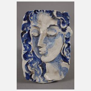 Meissen Reliefplatte Frauenkopf