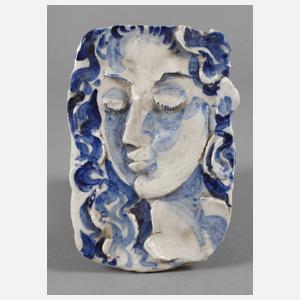 Meissen Reliefplatte Frauenkopf