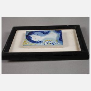 Meissen kleine Bildplatte Frauenkopf