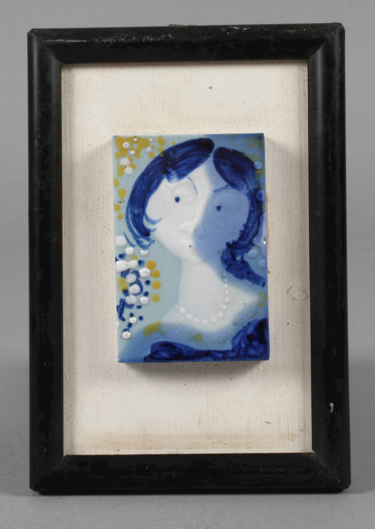 Meissen kleine Bildplatte Frauenkopf