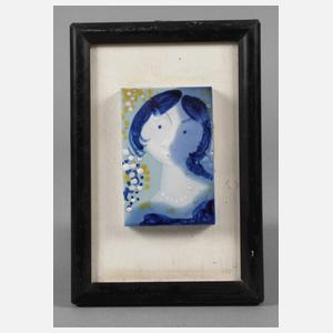 Meissen kleine Bildplatte Frauenkopf