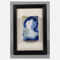 Meissen kleine Bildplatte Frauenkopf111