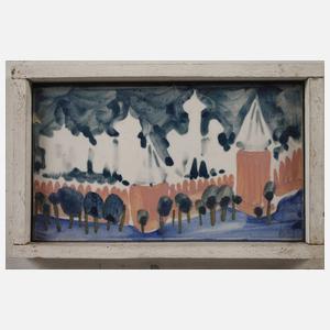 Meissen Bildplatte Festungsansicht