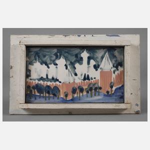 Meissen Bildplatte Festungsansicht