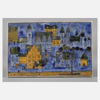 Meissen Bildplatte Stadtansicht111