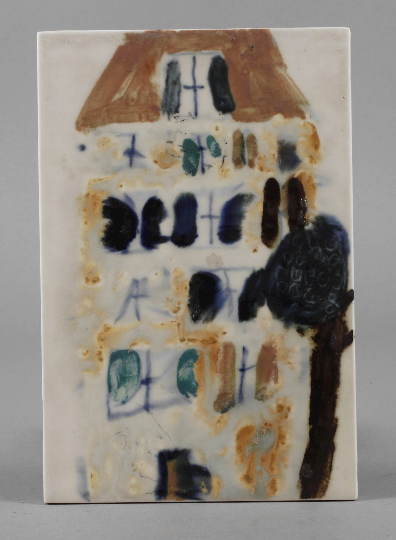 Meissen Bildplatte Hausansicht