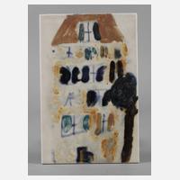 Meissen Bildplatte Hausansicht111