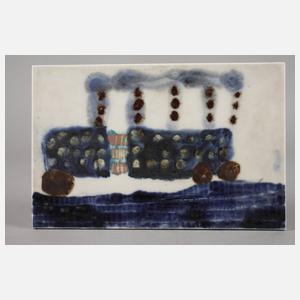 Meissen Bildplatte Automobil