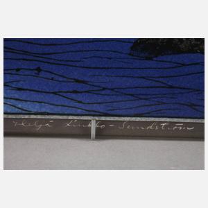 Arabia Finnland Bildplatte mit Meerlandschaft