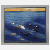 Arabia Finnland Bildplatte mit Meerlandschaft111