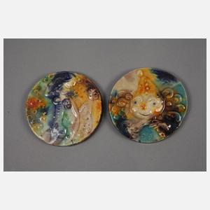 Sechs Plaketten Heinz Werner