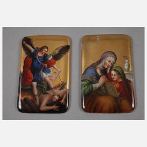 Vier religiöse Bildplatten