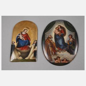 Vier religiöse Bildplatten