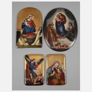 Vier religiöse Bildplatten