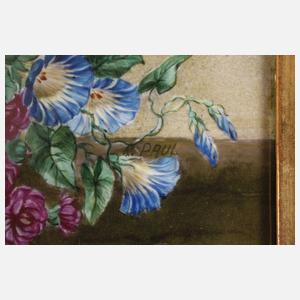 KPM Berlin Bildplatte mit Blumenstillleben