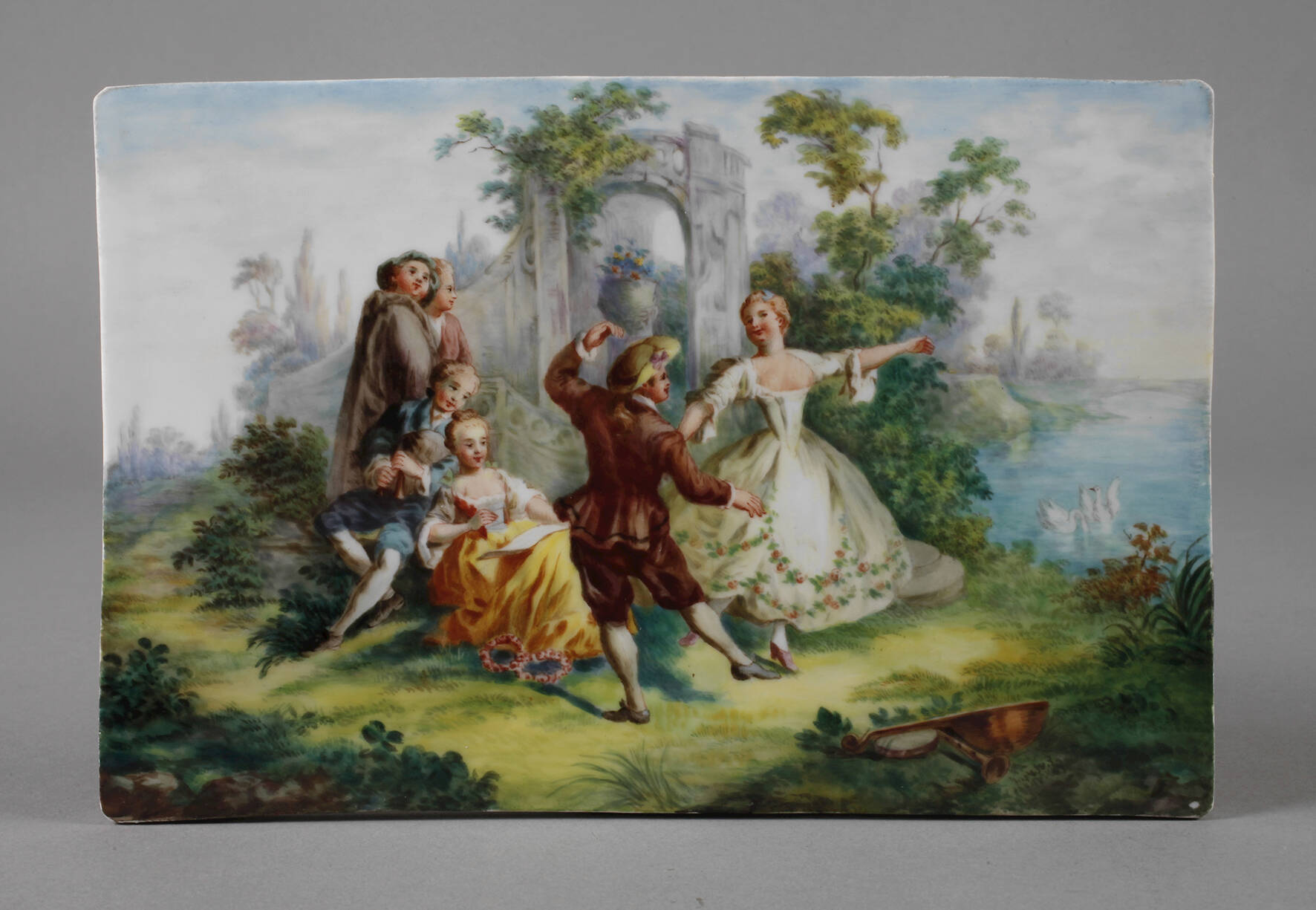 Meissen Bildplatte mit Tanzszene