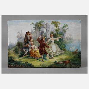 Meissen Bildplatte mit Tanzszene