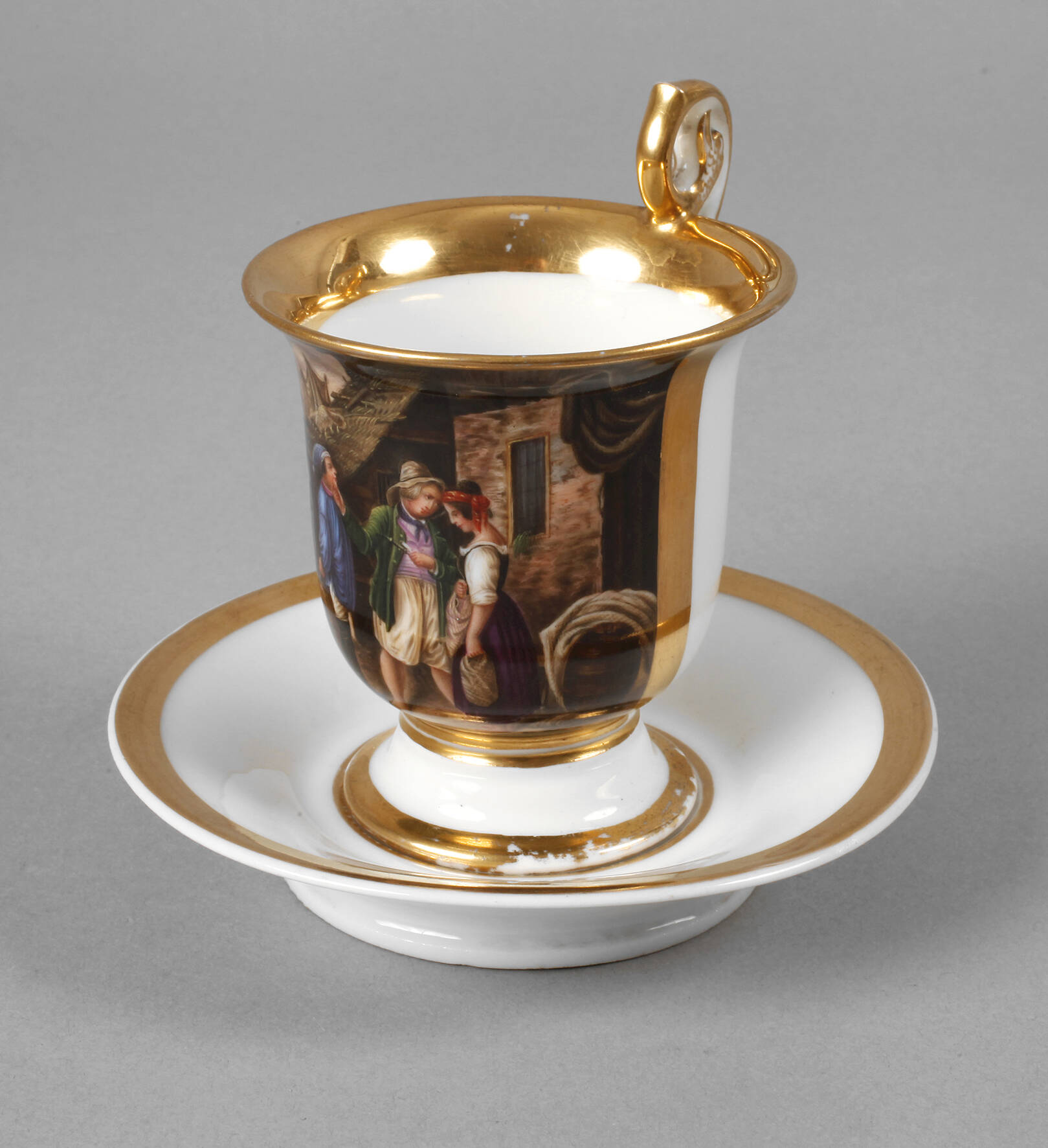 Sammeltasse mit Genreszene