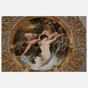 Wiener Prunkteller "Fischer und Nixe"