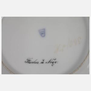 Wiener Prunkteller "Fischer und Nixe"