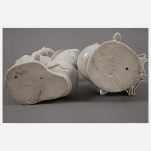 Alt-Wien figürliche Essig- und Ölkanne