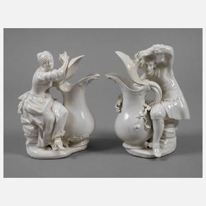 Alt-Wien figürliche Essig- und Ölkanne