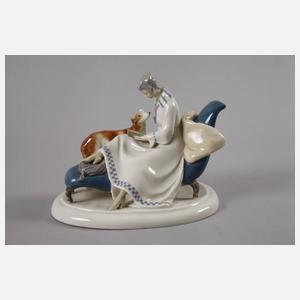 Goebel Dame mit Windhund