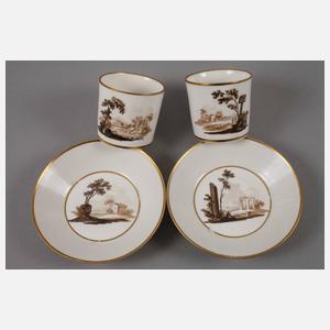 Gotha Restservice mit Sepiamalerei