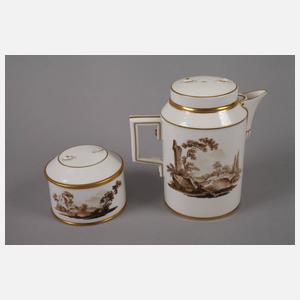 Gotha Restservice mit Sepiamalerei