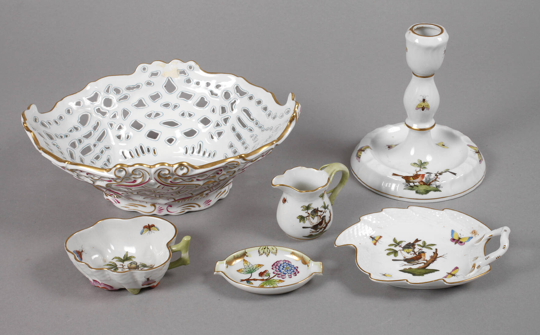 Herend Ungarn fünf Teile "Rothschild"