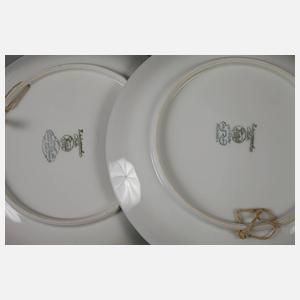 Hutschenreuther Paar Wandteller "Oberammergau 1922"