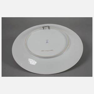 Meissen Wandteller mit Wildmalerei