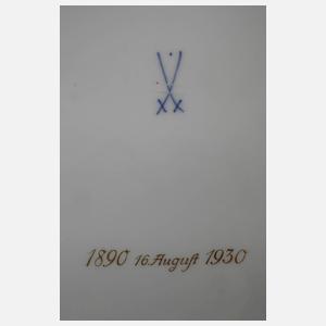 Meissen Wandteller mit Wildmalerei