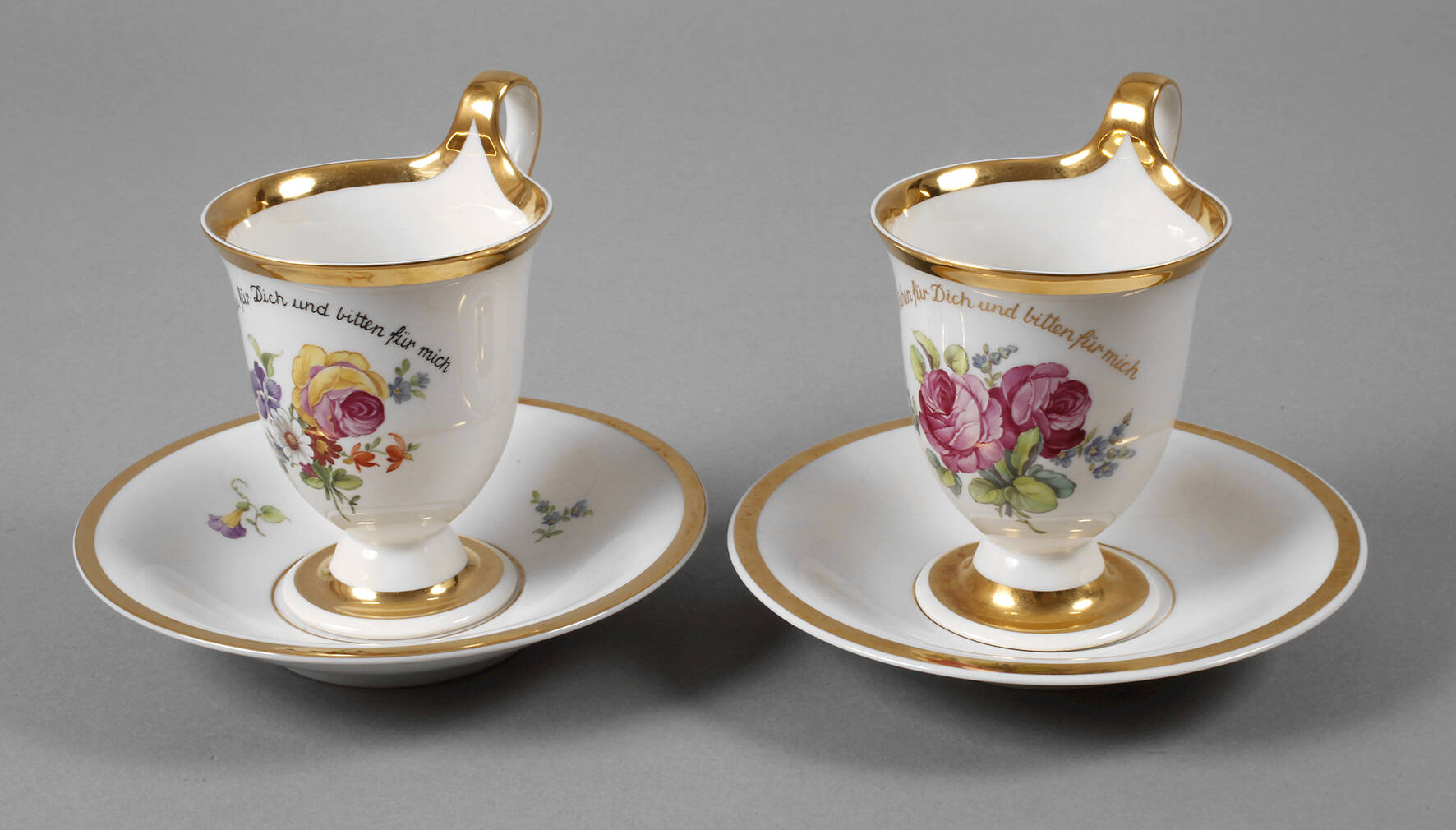 KPM Berlin Paar Spruchtassen