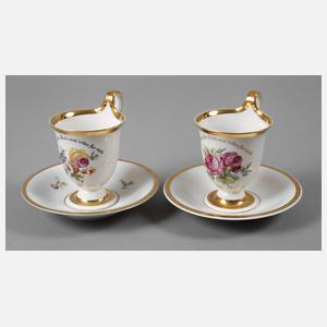 KPM Berlin Paar Spruchtassen