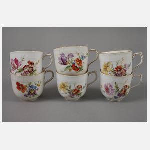 KPM Berlin Kaffeeservice "Blumen und Insekten"