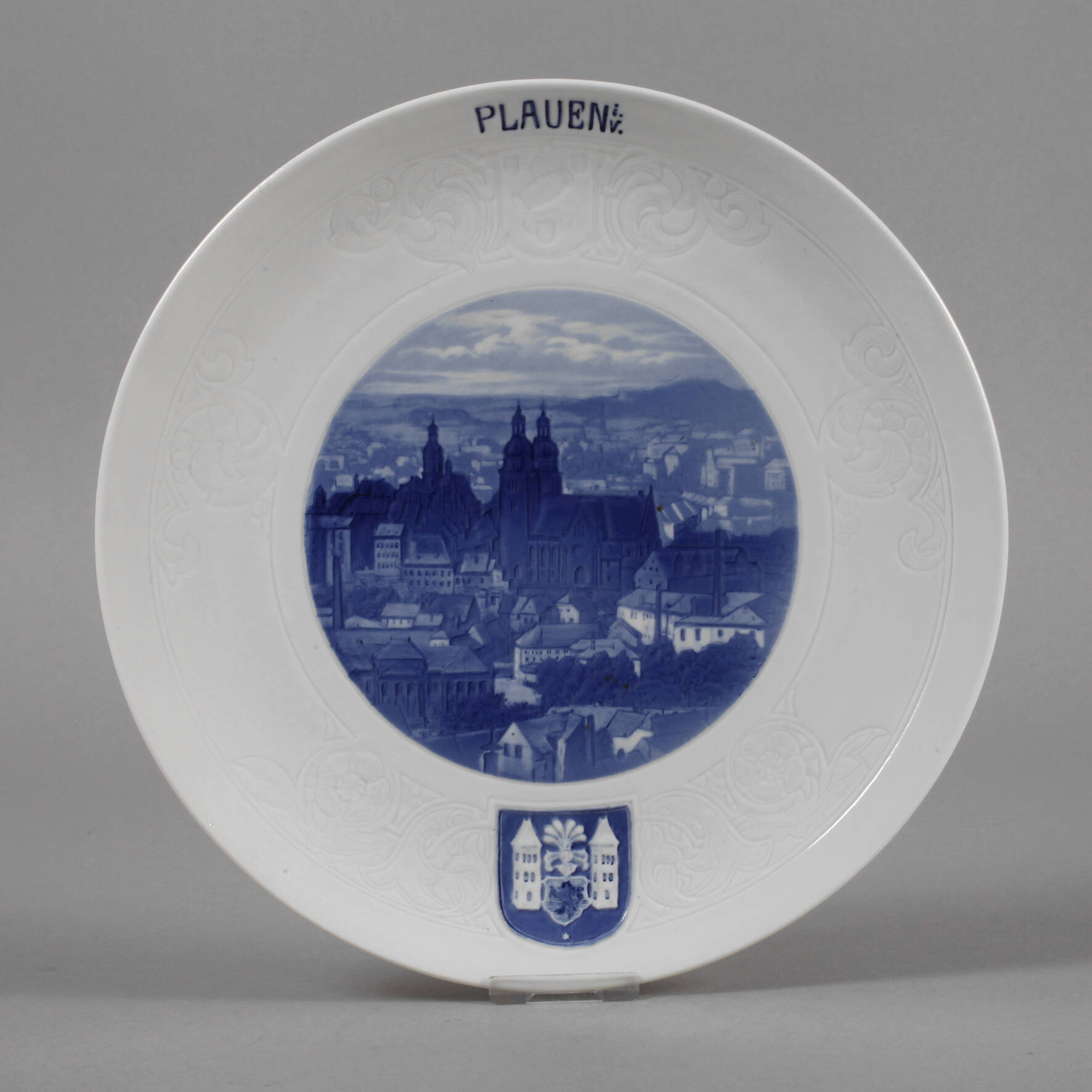 Meissen Wandteller "Plauen i. V."