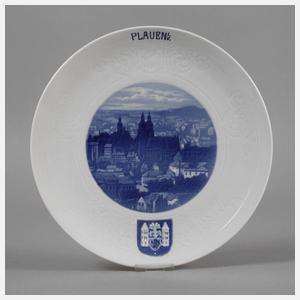 Meissen Wandteller "Plauen i. V."