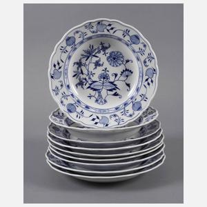 Meissen Konvolut Teller "Zwiebelmuster"