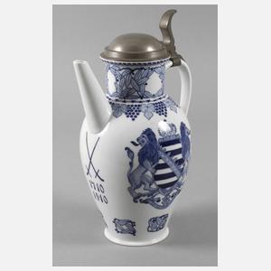 Meissen Weinkanne Jugendstil