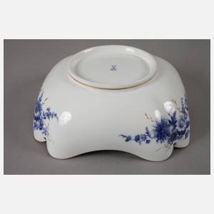 Meissen Schale "Blaue Blume mit Goldgräsern"