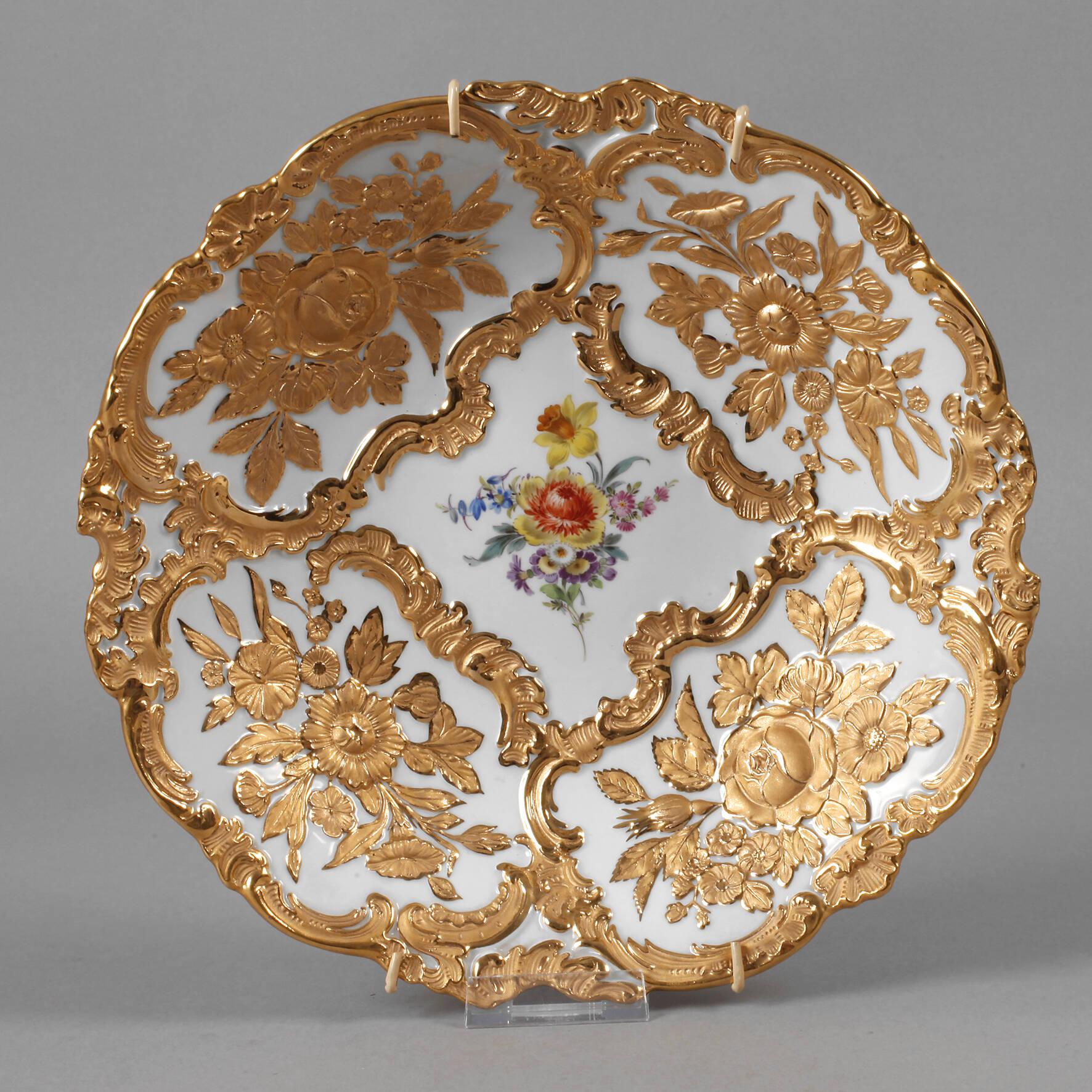 Meissen große Prunkschale "Blumenbukett"