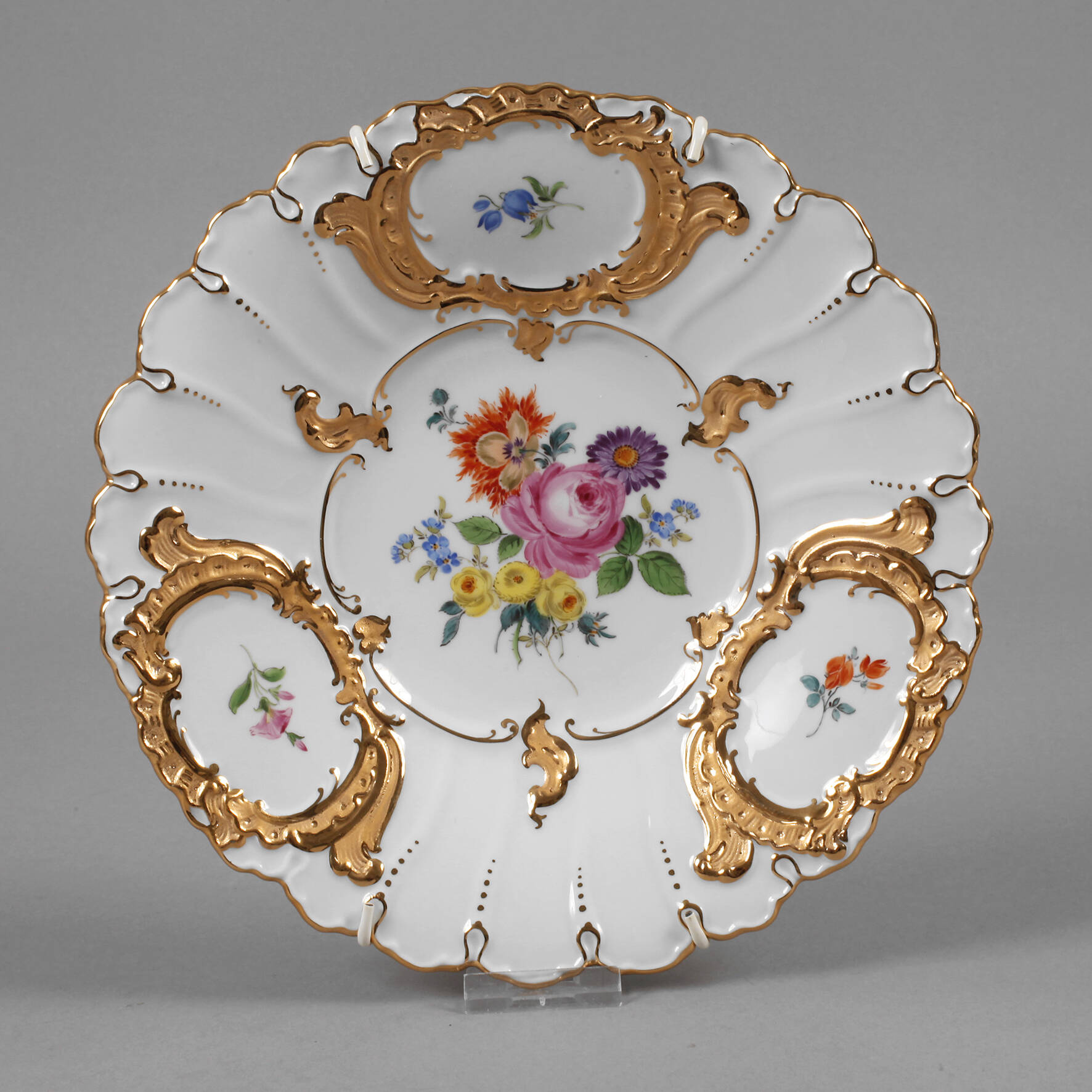 Meissen kleiner Prunkteller "Blumenbukett"