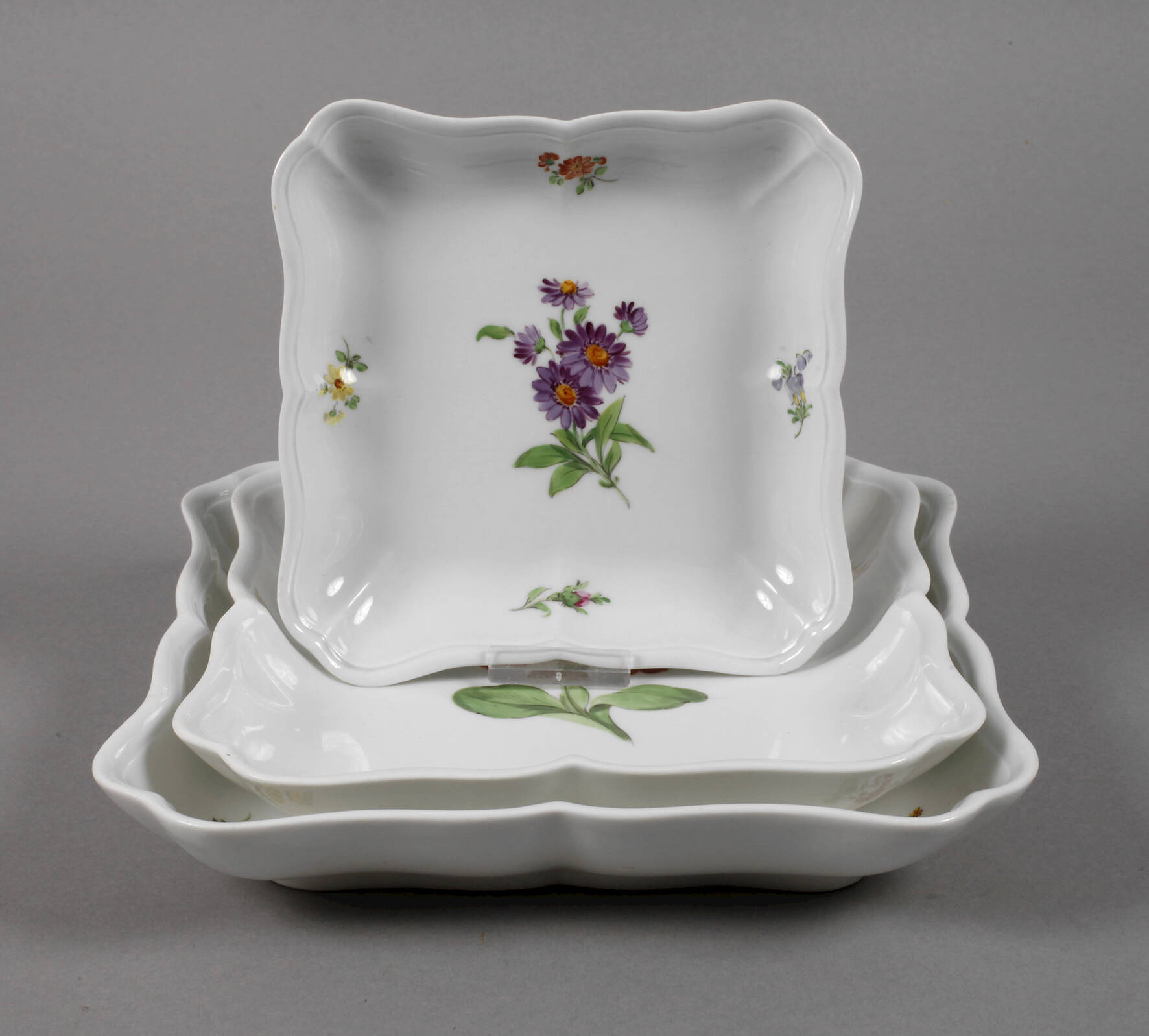 Meissen drei Anbietschalen "Blume 1"
