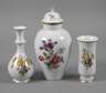 Meissen drei Vasen Blumenmalerei
