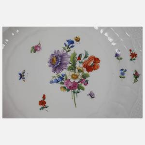 Meissen sechs Suppenteller "Blumen und Insekten"
